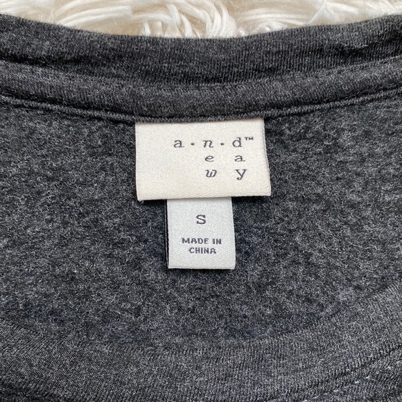 A New Day Twist Hem Sweatshirt 💗 Charcoal Gray - Picture 14 of 15